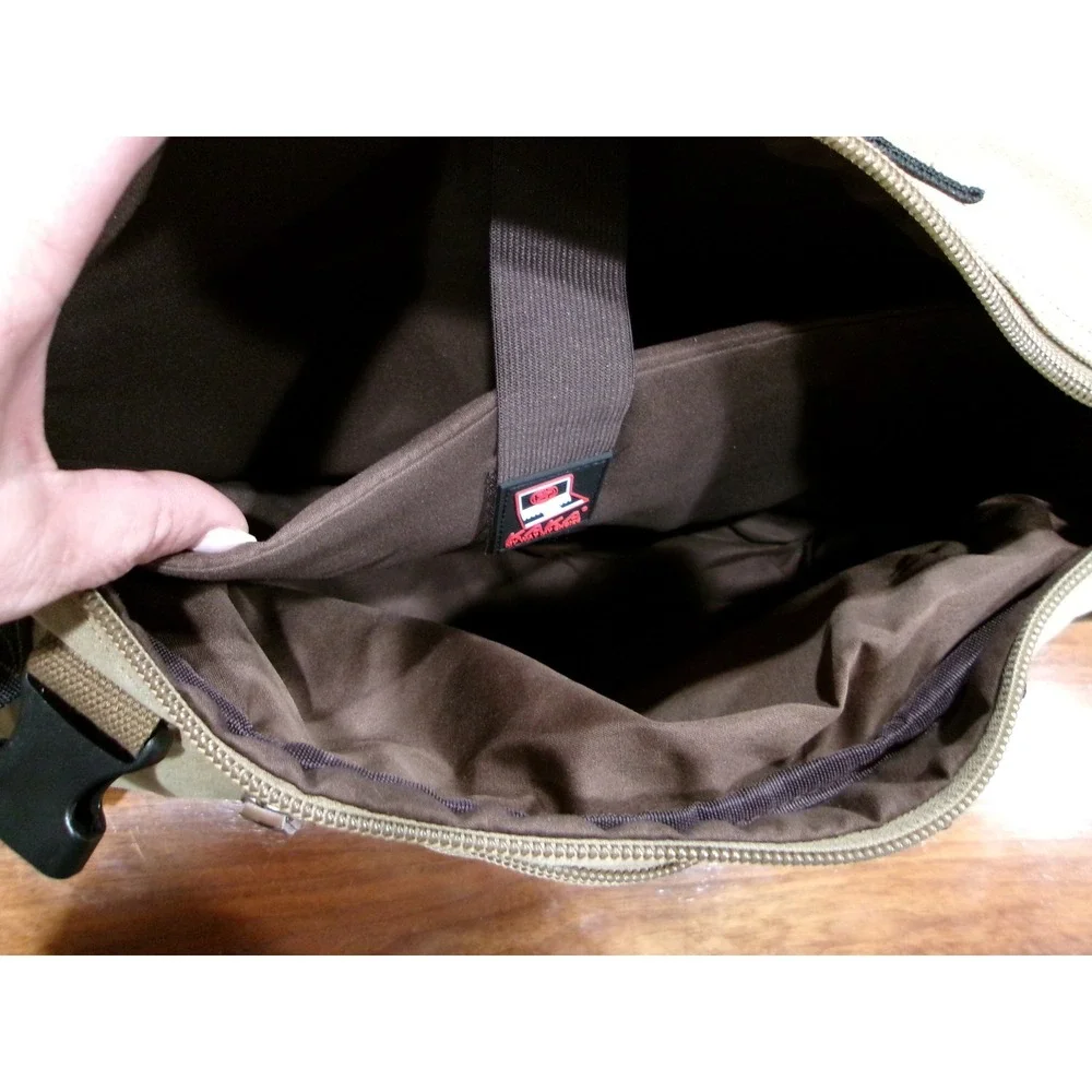 Kaka Convertible Laptop Backpack Messenger Bag Khaki Canvas‎ Tactical Travel Bag